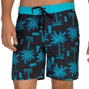 Hurley Phantom Asylum Island Print Swim Shorts (size 32)
